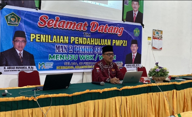 MAN 2 PESISIR SELATAN LULUS PENILAIAN PENDAHULUAN ZI-WBK OLEH TPP DITJEN PENDIS